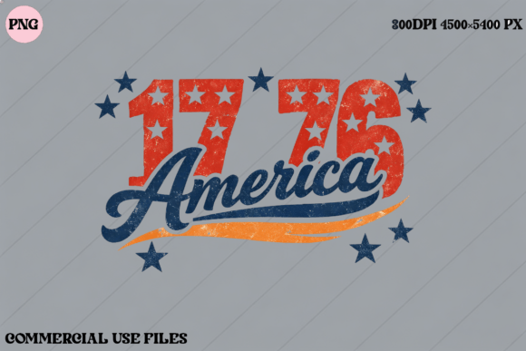 1776 America Distressed Retro Graphic: A Vintage Edge for Modern Projects