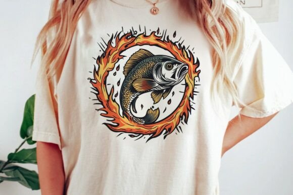 Bring Myths to Life with the Fire Fish Ring Graphic Png