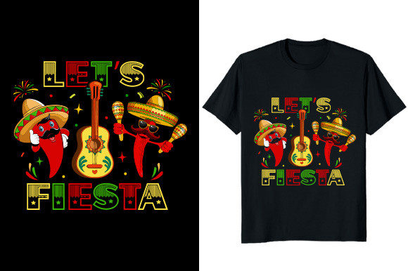 Let's Fiesta: A Graphic T-shirt Design for Vibrant Projects