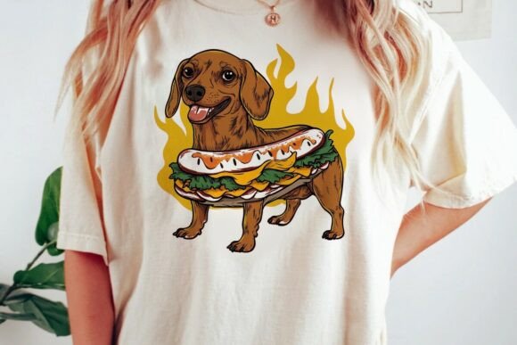 Unleash Creativity: The Hot Dog Dachshund Fire Graphic Png