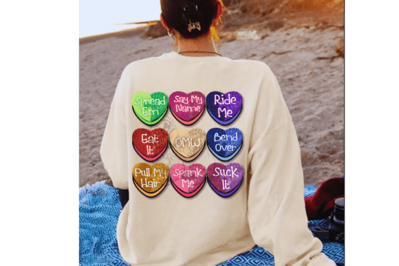 Valentine Naughty Sweet Tart Graphic PNG: Playful Provocation for Modern Design